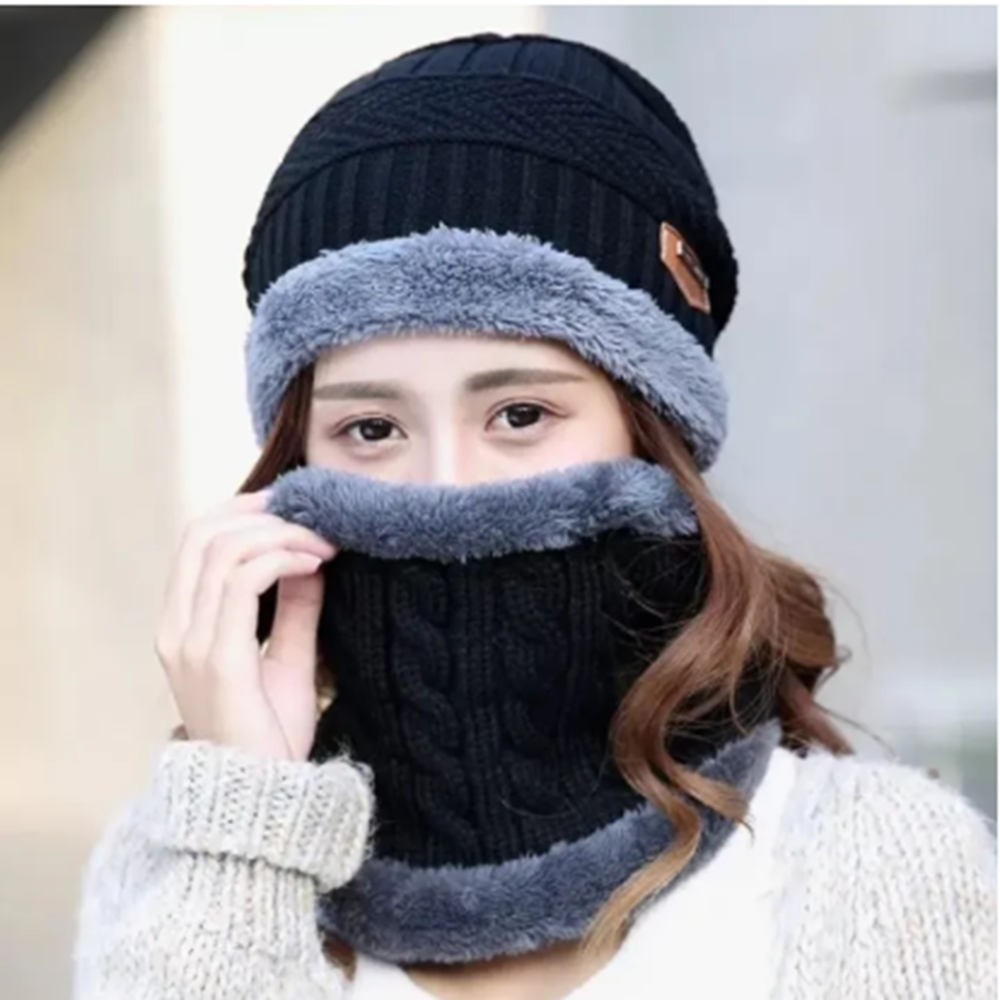 winter woolen cap & muffler set
