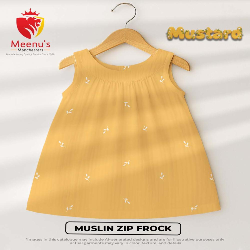 New Born Cotton Frock With Zip