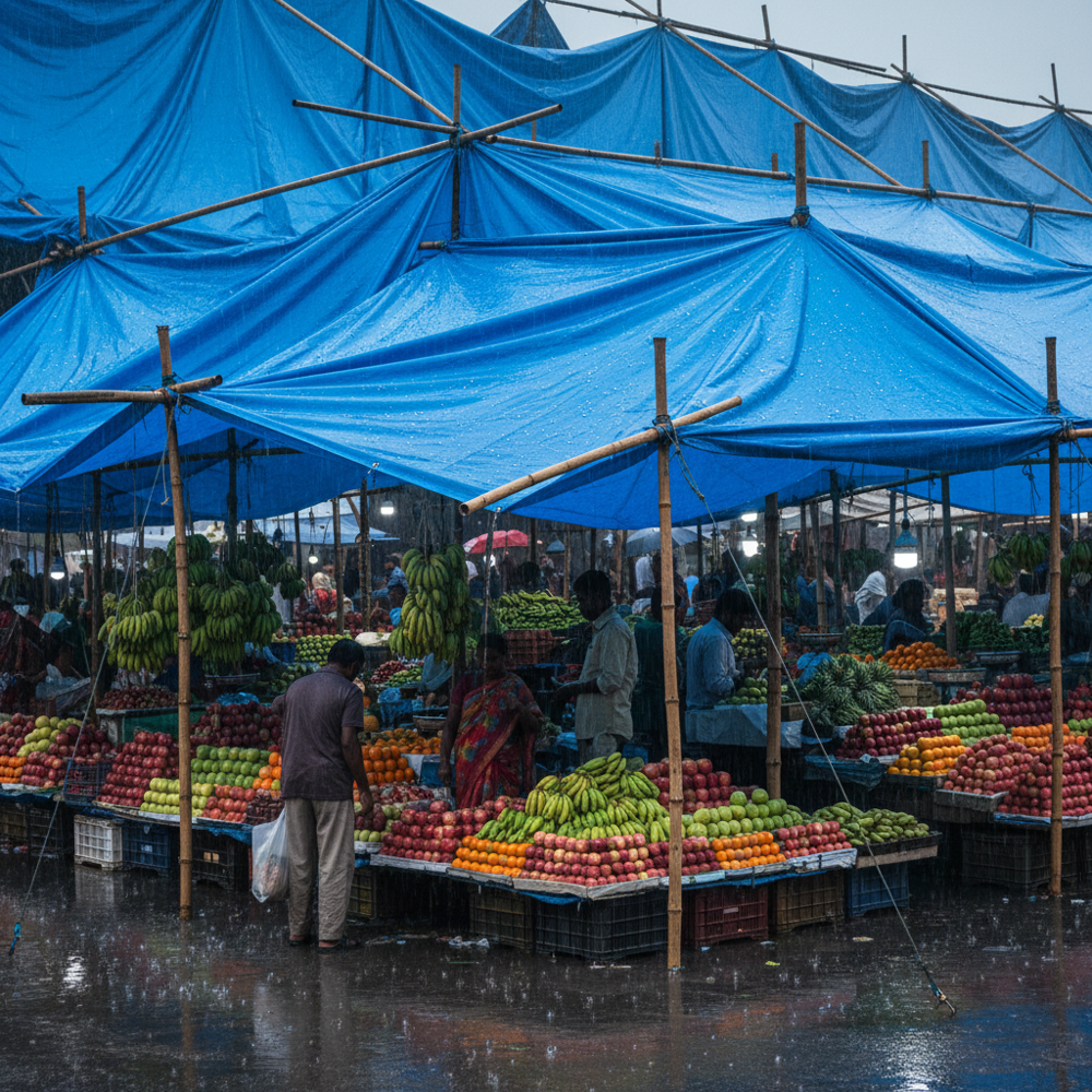 Fruit Market Tarpaulin