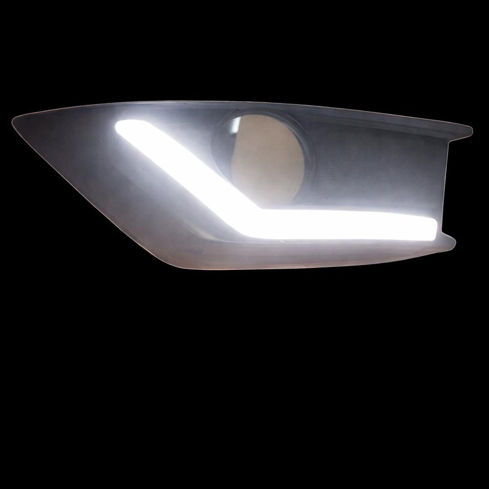 K D LED DRL Fog Lamp Cover for Toyota Innova crysta 2021 Matrix White DRL & Amber Indicator
