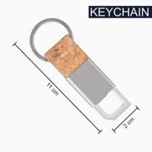 Premium Eco-Friendly Cork Finish Metal Bottle Opener Keychain (SS-213)