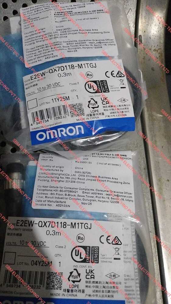 OMRON PROXIMITY SENSOR  10 TO 30VDC, E2EW-QX7D118-M1TGJ 0.3M