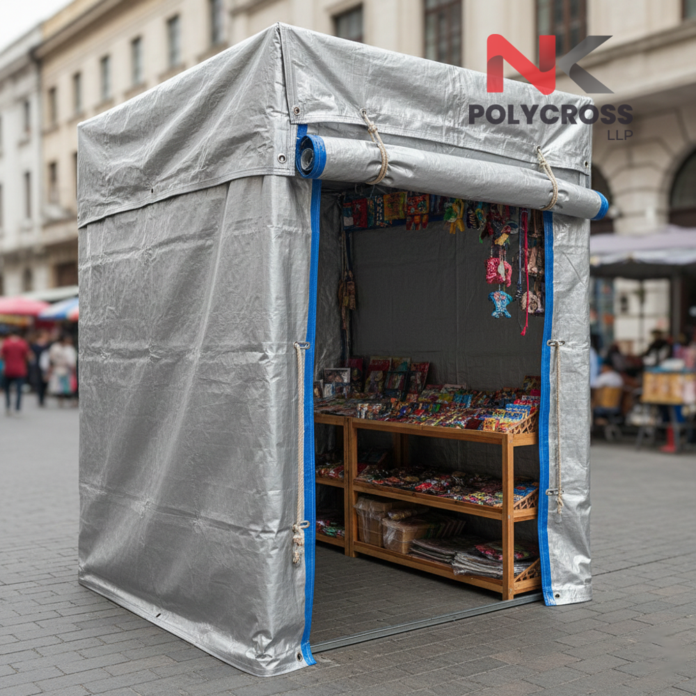 Small Stall Tarpaulin - Color: Blue