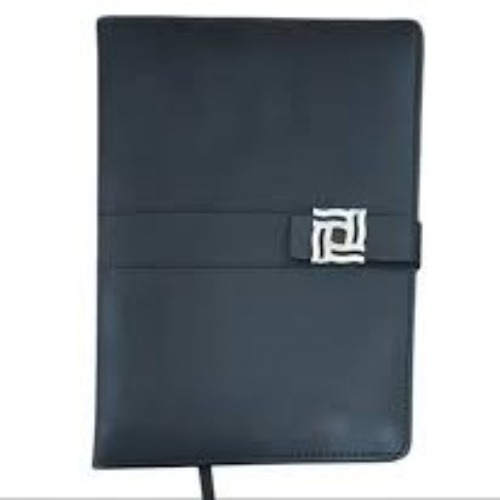 Luxury E-Square Smooth Leatherette Executive Diary with Swirl-Design Magnetic Clasp (SS-768)