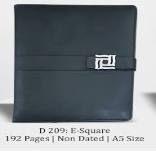 Luxury E-Square Smooth Leatherette Executive Diary with Swirl-Design Magnetic Clasp (SS-768)