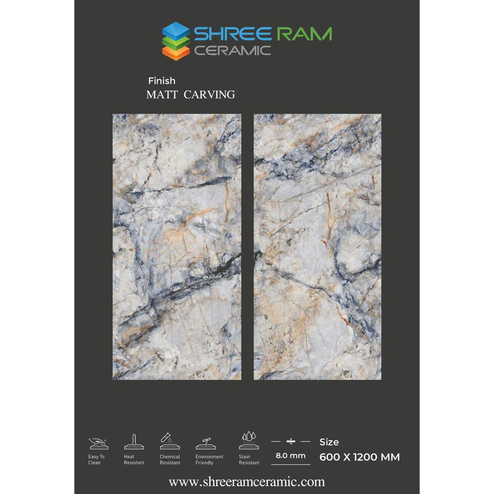 carving vitrified floor tiles