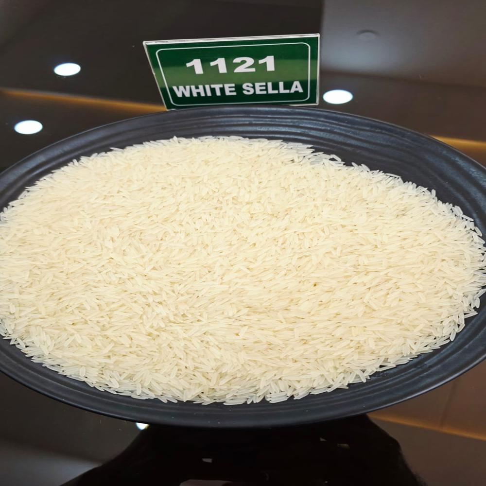 1121 White Sella - Parboiled Long Grain Basmati Rice, Creamy White, 8.35-8.40mm | Double Polished, 1% Broken, Distinct Aroma, Gluten Free