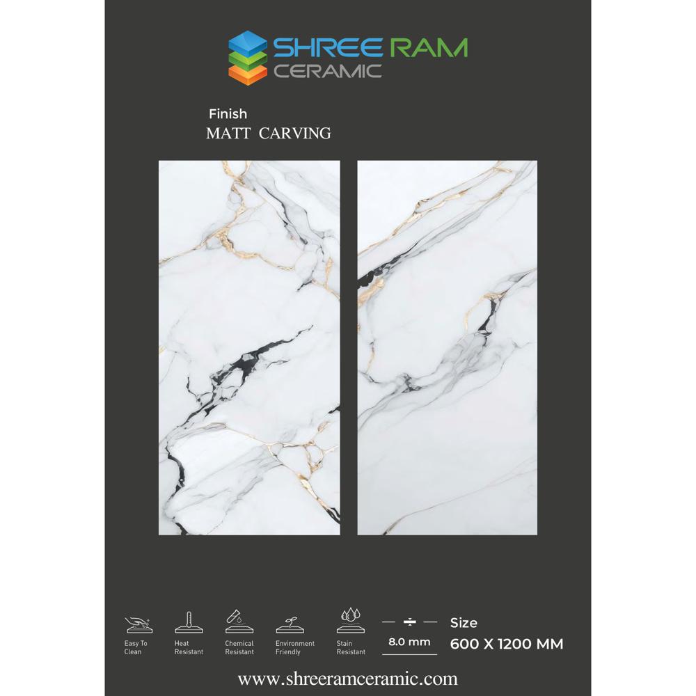 carving vitrified floor tiles