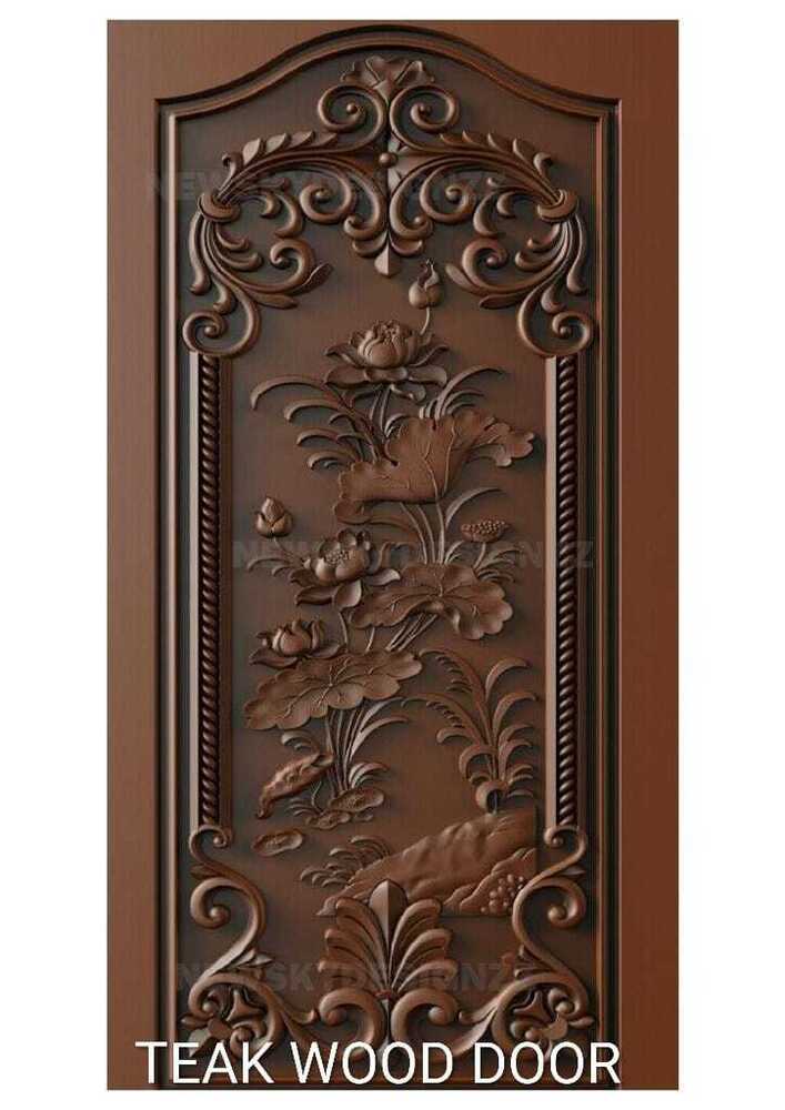 Teak Wood Crafted Door