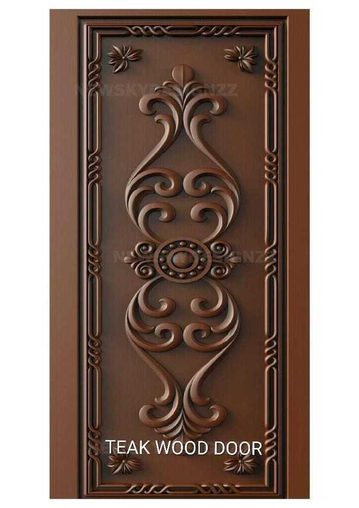 Teak Wood Crafted Door