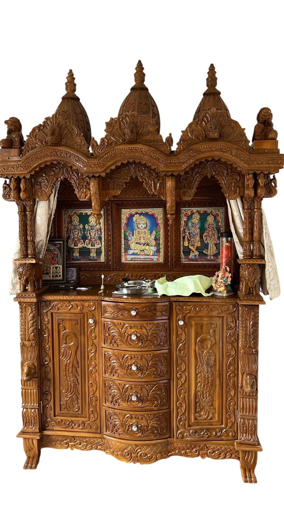Teak Wood Temple - Design Type: Handcrafts