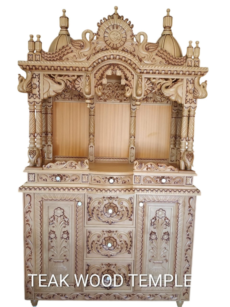 Teak Wood Crafted Temple