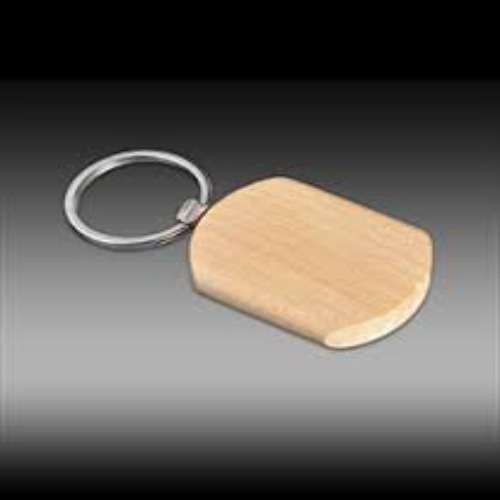 Bamboo Oval Keychain With Swivel Ring (Ss-216) - Capacity: Holds Multiple Keys Securely Pcs/hr