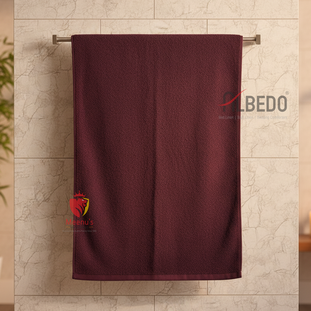 Spa Towel - Linen Material, Quick Dry | Red & Blue Color, Plain Dyed Pattern, No Shrinkage, Plain Style