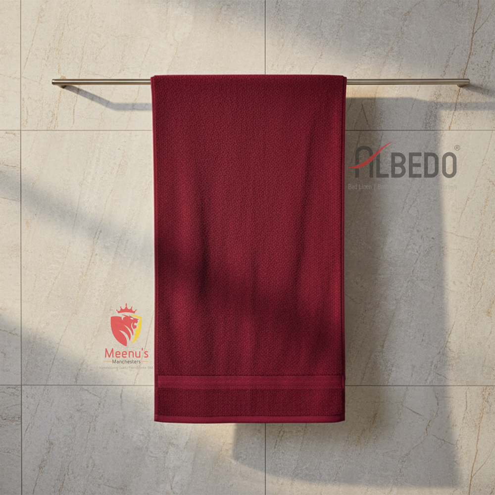 Spa Towel - Linen Material, Quick Dry | Red & Blue Color, Plain Dyed Pattern, No Shrinkage, Plain Style