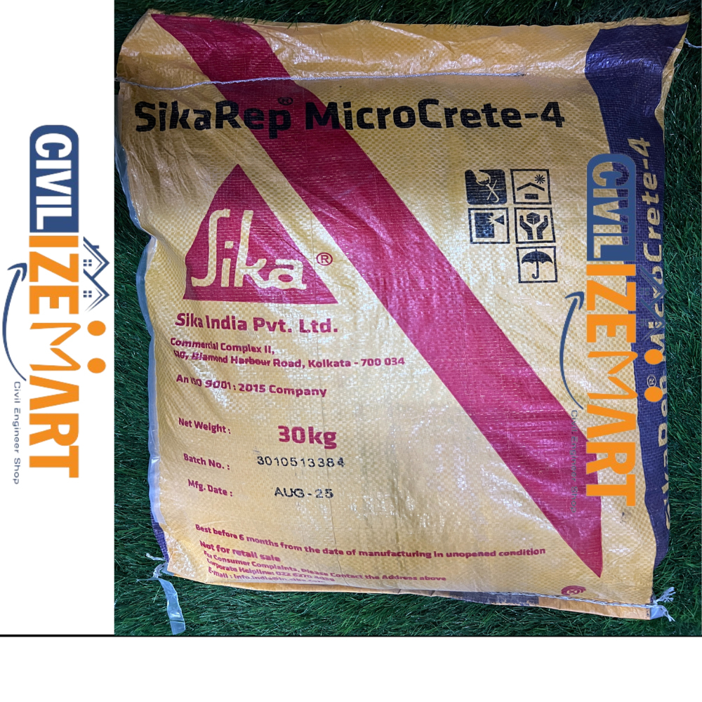 Sikarep Microcrete-4 ,Low Water Content,Neutral High-performance Shrinkage-compensated.