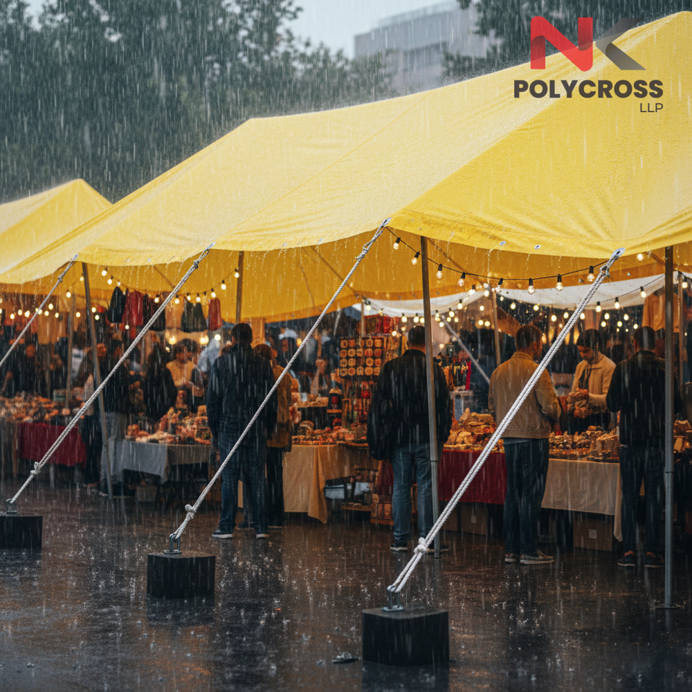 Festival Stall Tarpaulin - Color: Blue