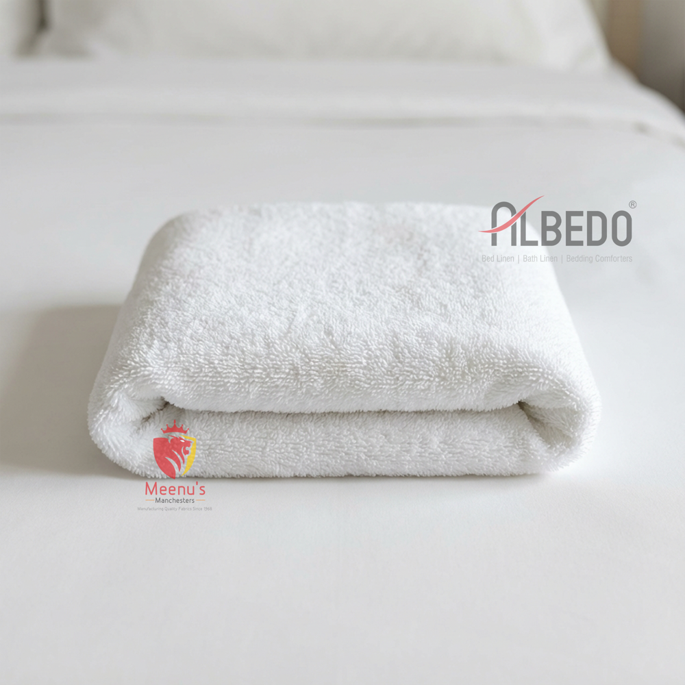 Face Towel - Linen Material, Plain Dyed, Ivory White | Quick Dry, No Shrinkage, Plain Style