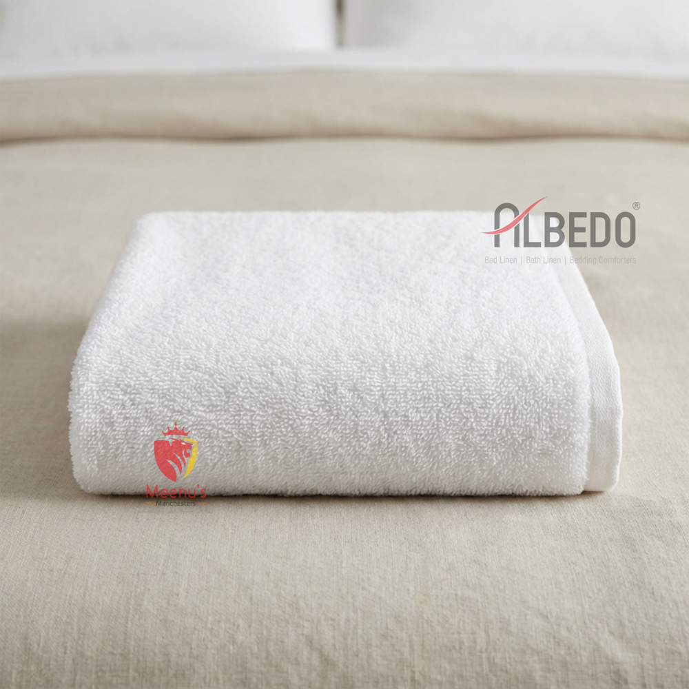 Hand Towel - Linen Material, 12x15 Inches, White Color | Quick Dry, Plain Dyed, No Shrinkage, Plain Style