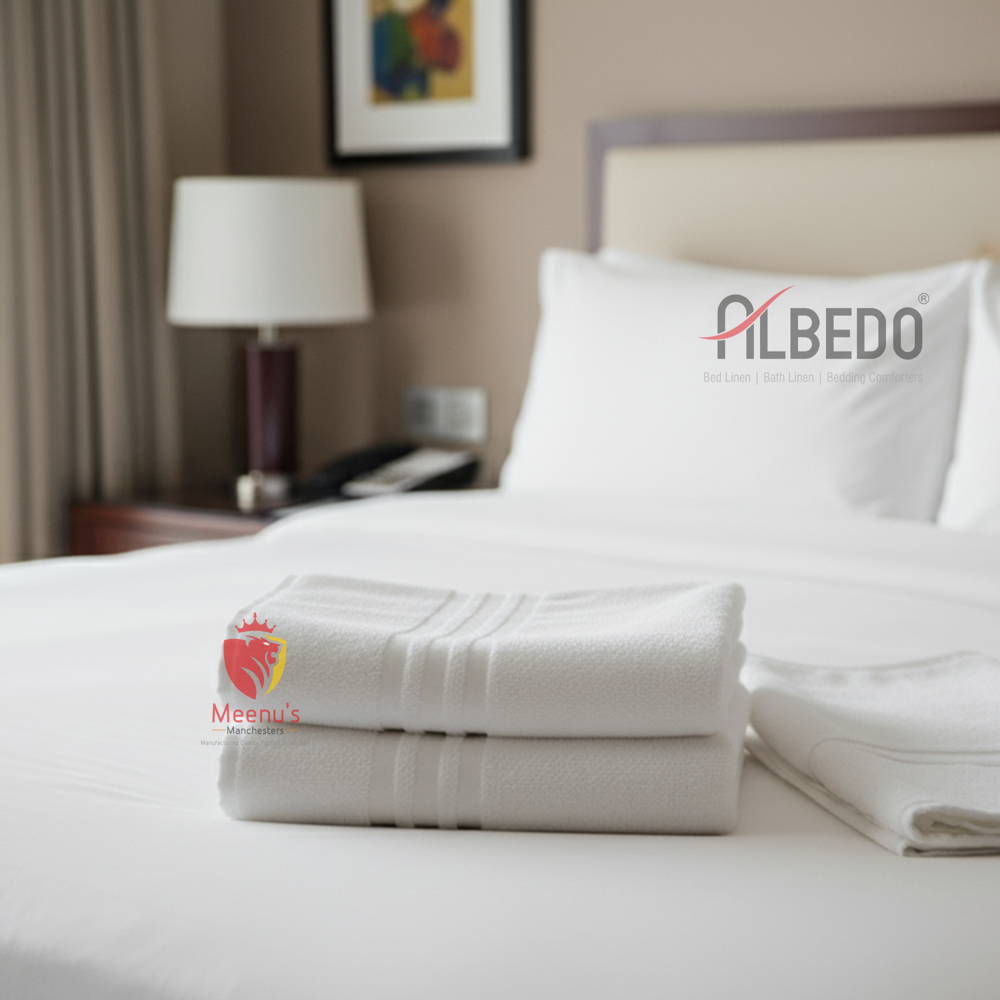 Bath Towel - Linen Material, Plain Dyed Style, White Color | Soft Fabric For Luxurious Absorbency And Classic Aesthetic Appeal