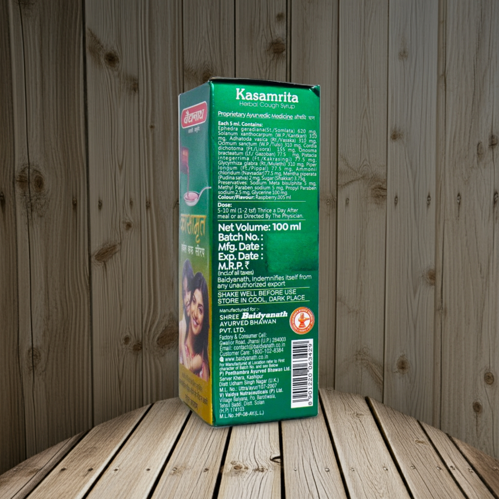 Baidyanath Kasamrit Herbal Cough Syrup 100ML