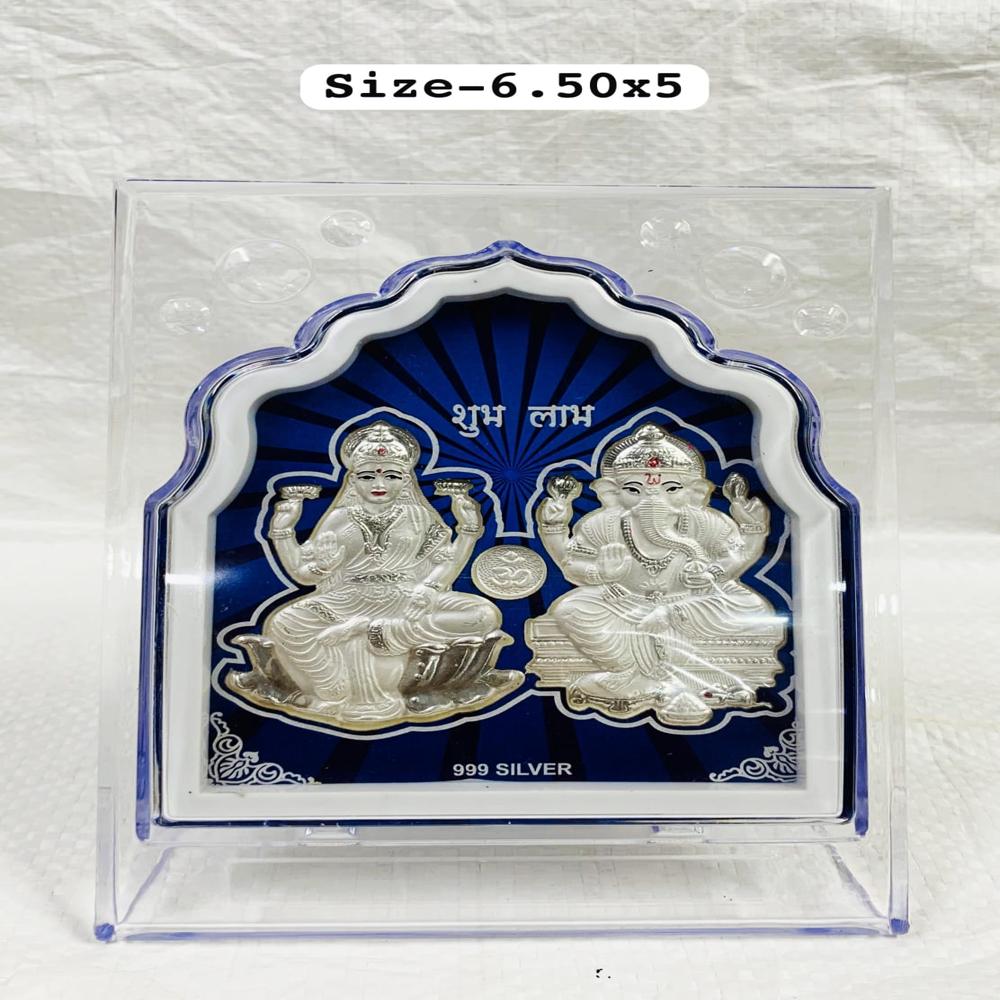 pure 999 silver laxmi ganesh stand