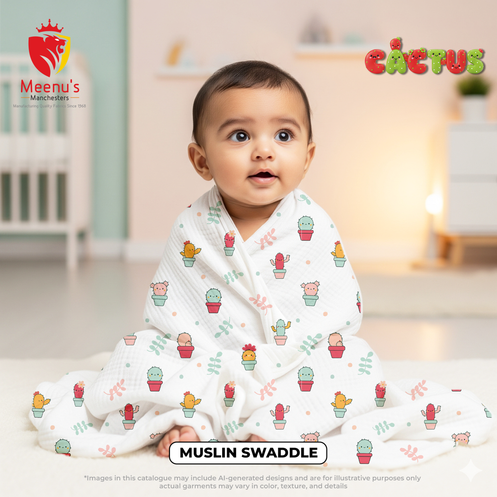 Organic Cotton Baby Muslin Cloth Swaddle