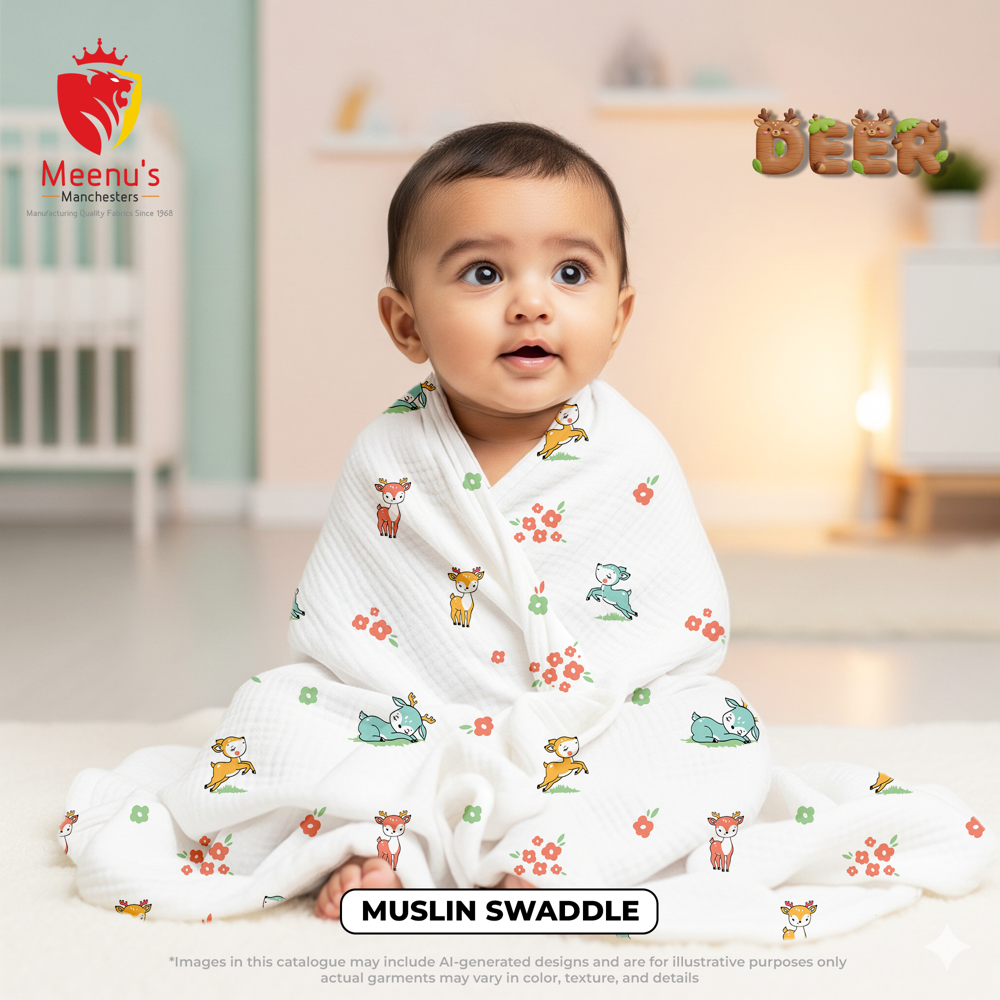 Organic Cotton Baby Muslin Cloth Swaddle