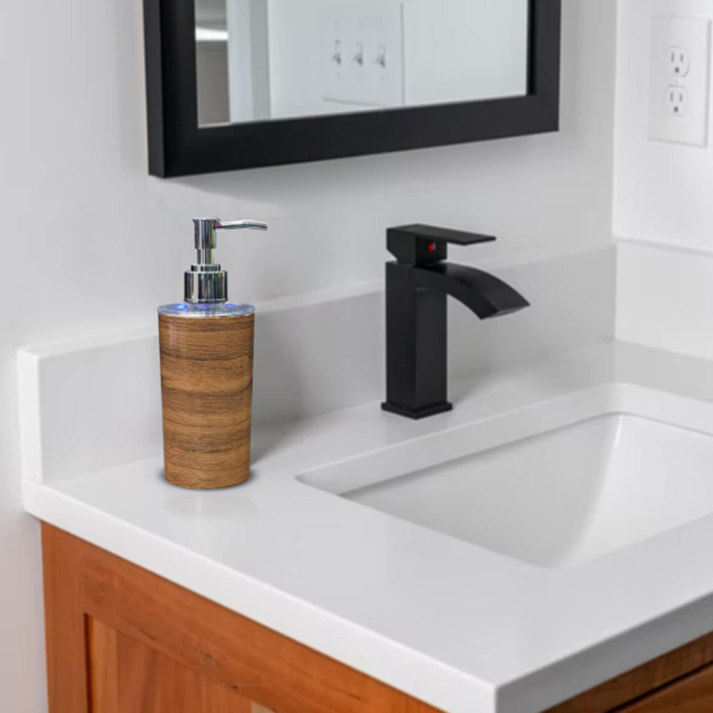 Wooden print soap dispenser