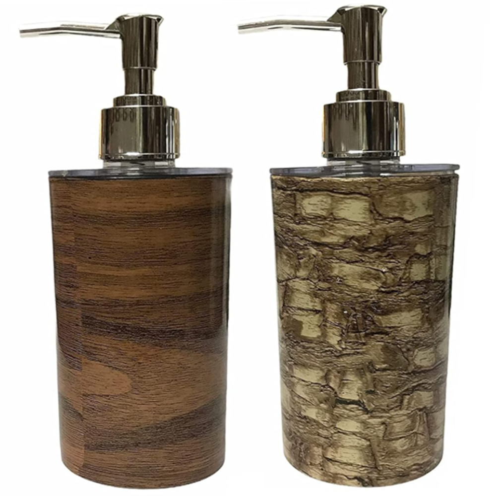 Wooden print soap dispenser