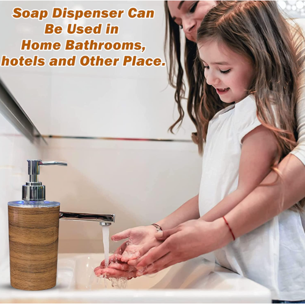 Wooden print soap dispenser