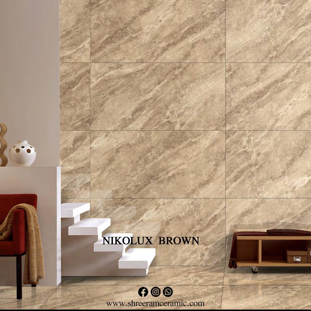 Glossy Vitrified Tiles - Color: Multi Color
