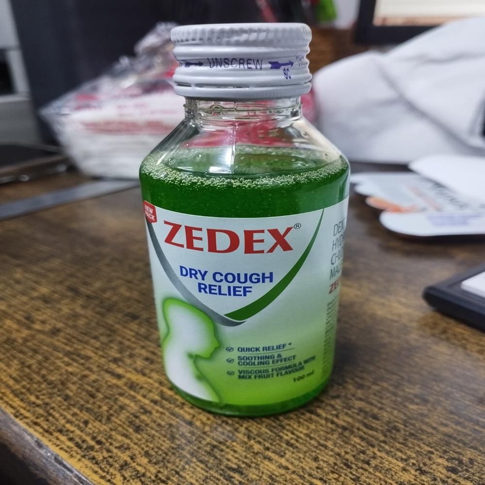 Zedex cough syrup( Chlorpheniramine Maleate (2mg/5ml) + Dextromethorphan Hydrobromide (10mg/5ml)