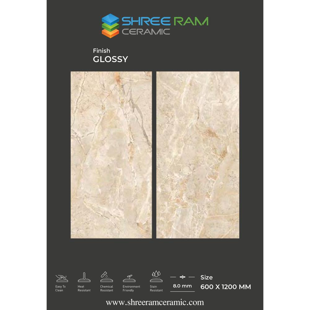 Glossy Vitrified Tiles - Color: Multi Color