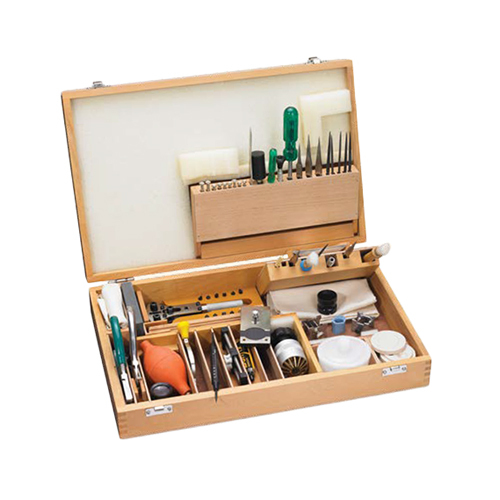 Tool Kit For Watch Maker In Wooden Box
