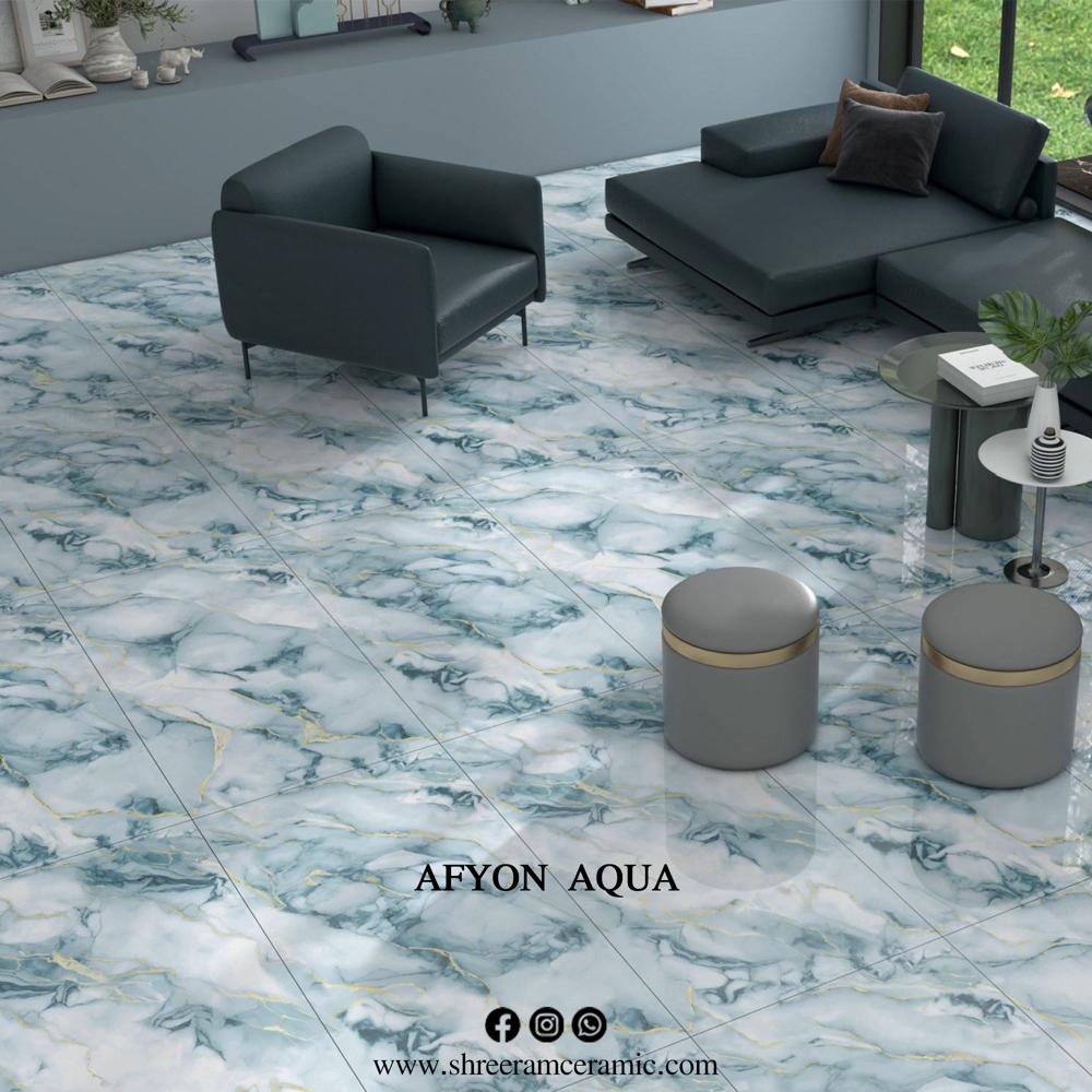 Polished Tiles For Living Room - Color: Multi Color