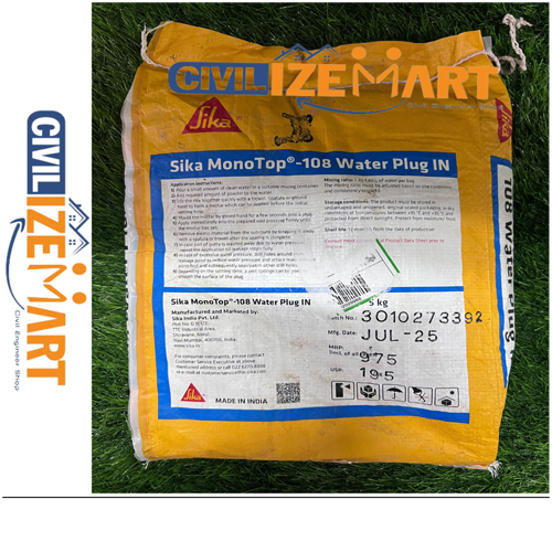 sika monotop - 108  instantly plugging active leaks in basement,tanks & concrete walls