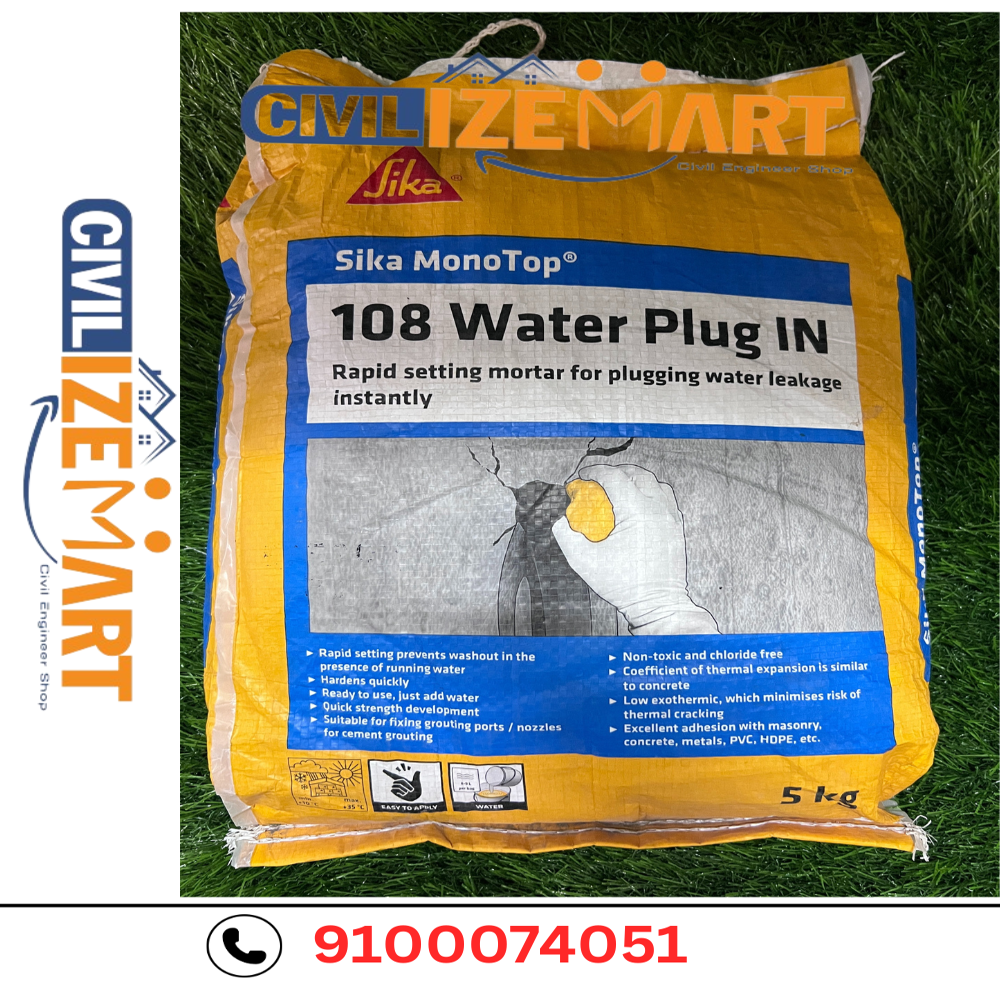 sika monotop - 108  instantly plugging active leaks in basement,tanks & concrete walls