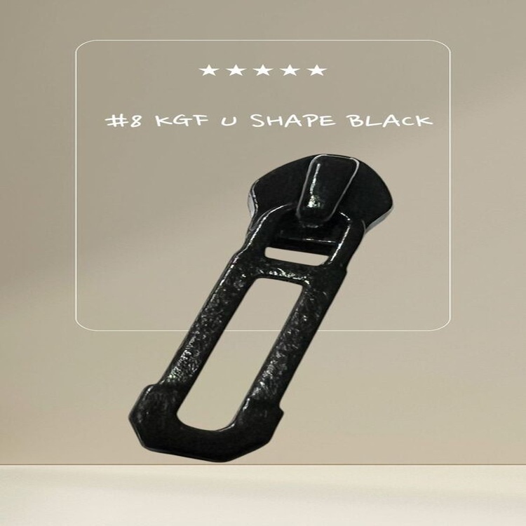 U Shape Zipper Slider - Color: Black
