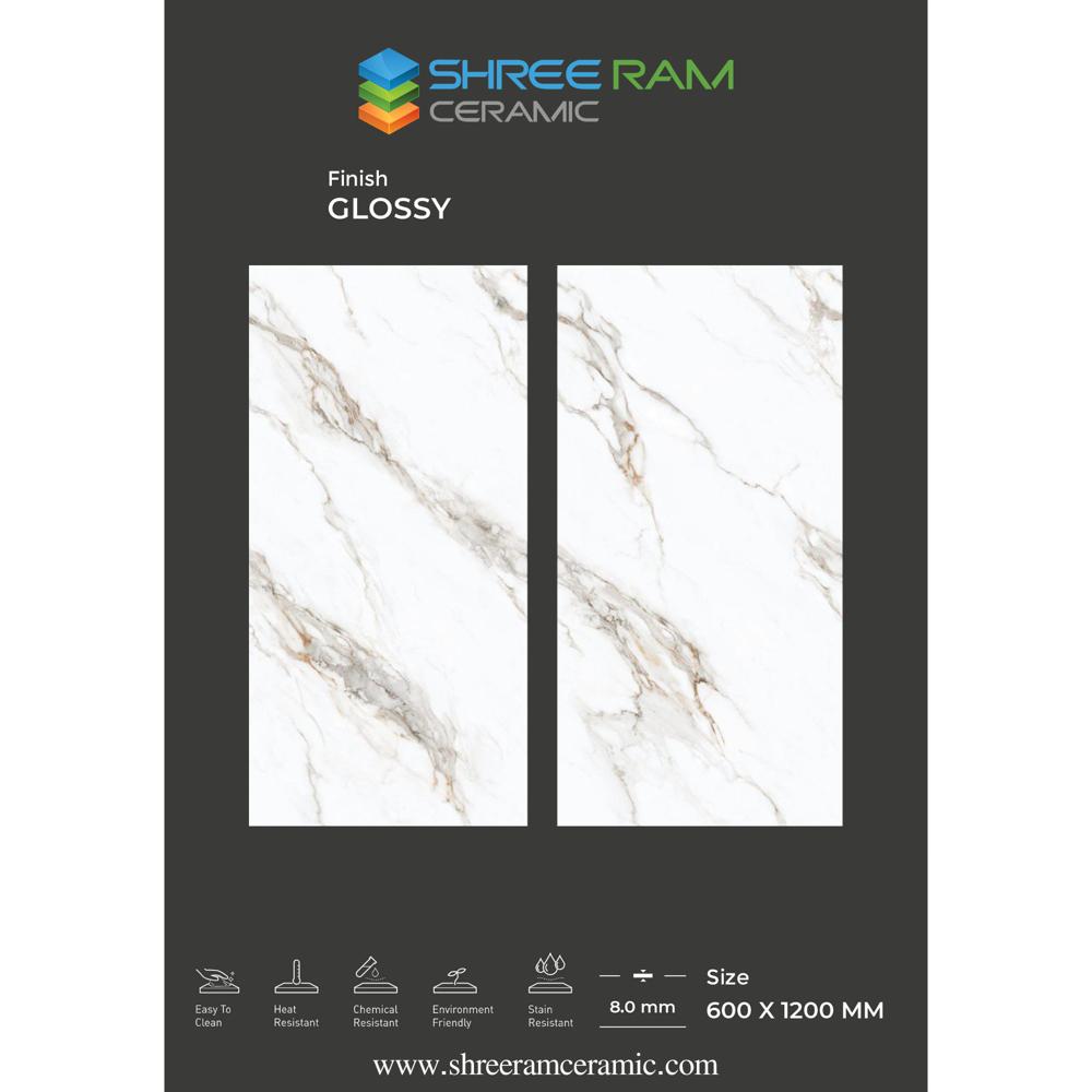 Glossy Vitrified Tiles - Color: Multi Color