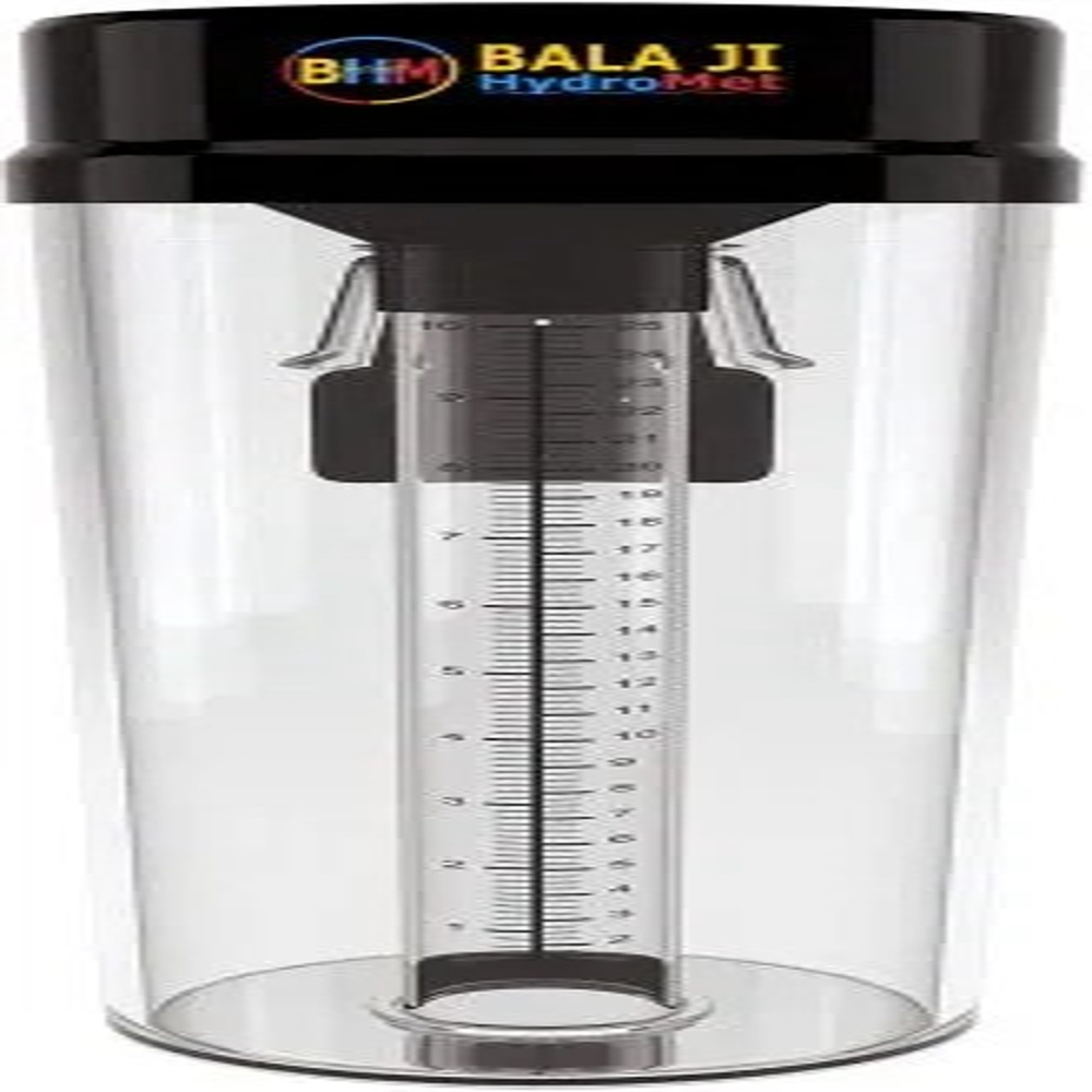 Plastic Rain Gauge - ABS Material, 280mm Measuring Range, Transparent Tube | Graduated Scale, Weather Resistant, Portable Design