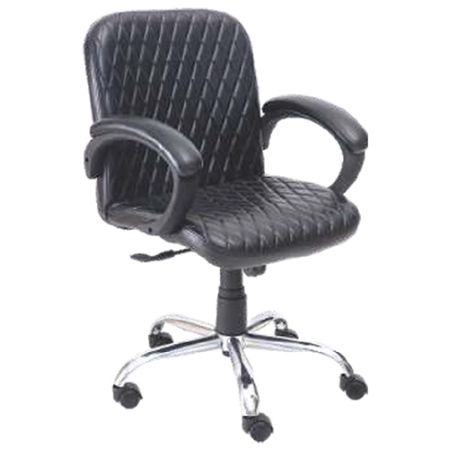 Model-158 Executive Stool Chair - Color: Black