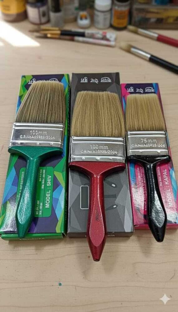 100Mm Paint Brush - Bristle Color: Black