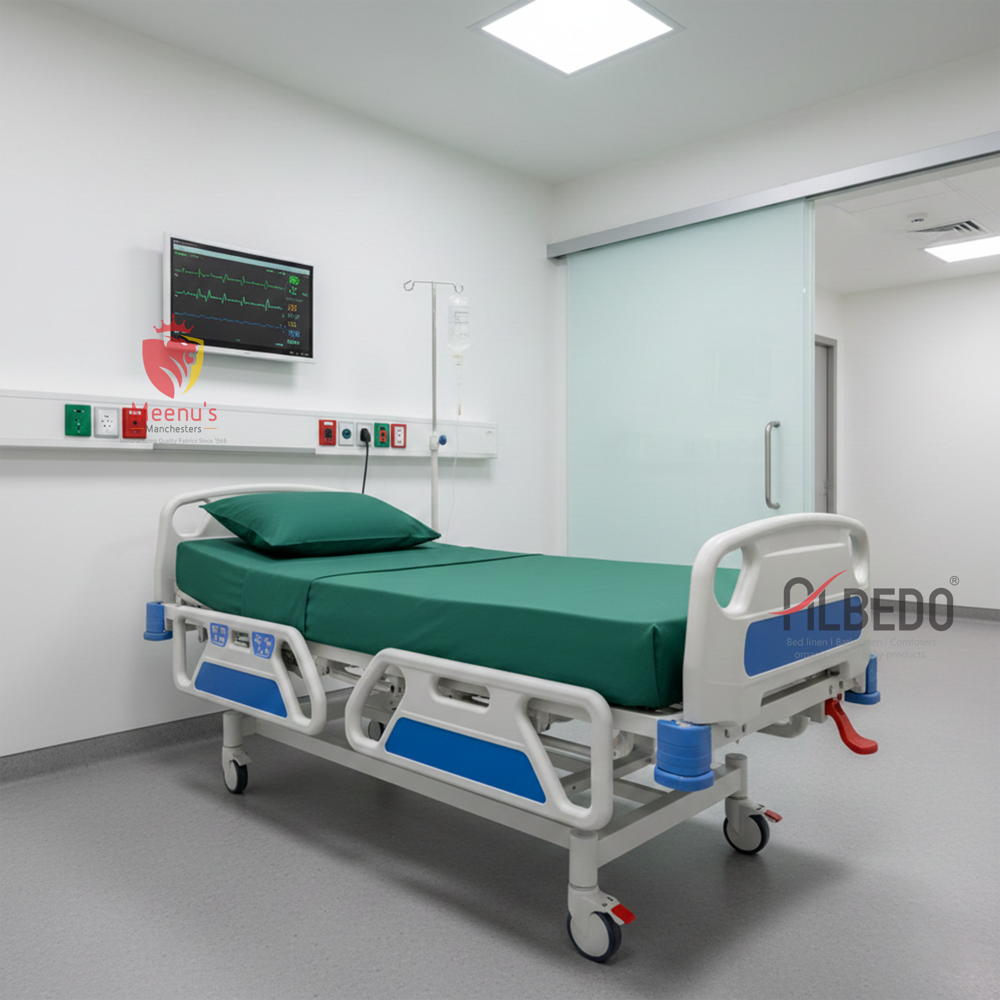 Plain Green Cotton Bedsheets