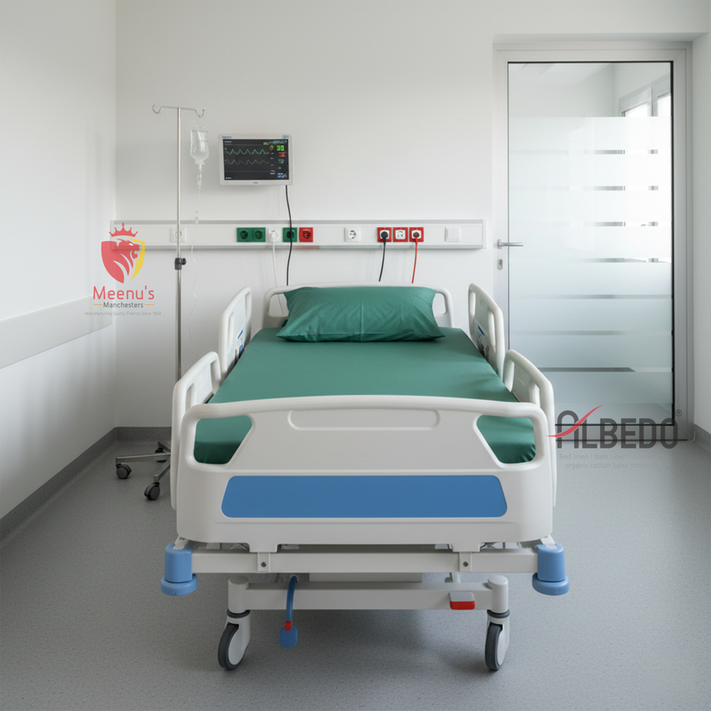 Plain Green Cotton Bedsheets