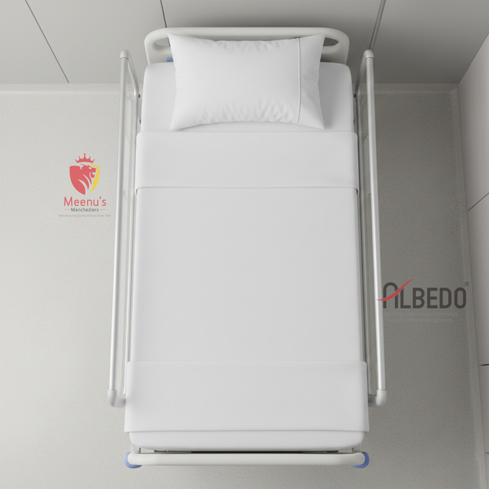 Plain White Hospital Bedsheets