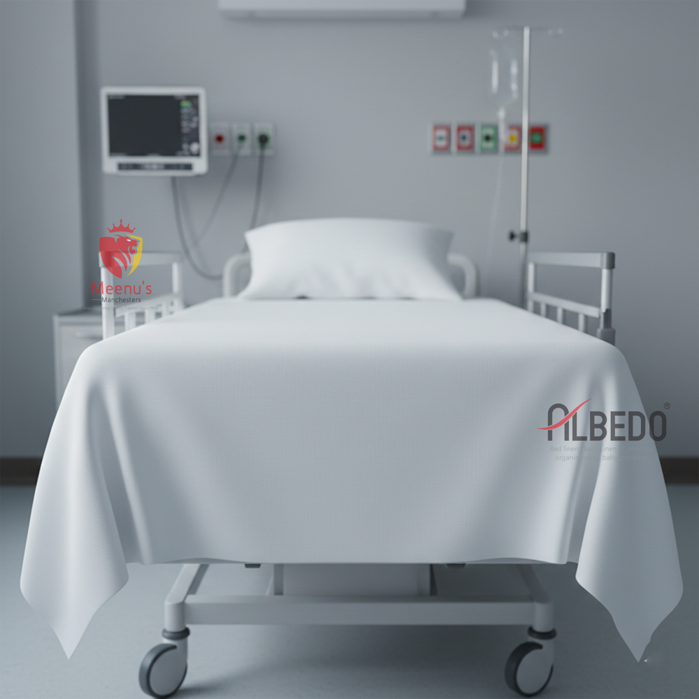 Plain White Hospital Bedsheets