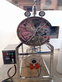 Horizontal Cylindrical Triple Walled High Pressure Autoclave With Outer Square Body - Ss 316l/304, 150-300l, Plc Touchscreen | Triple Wall Insulation, Hydraulic Sliding Door, Digital Data Logging