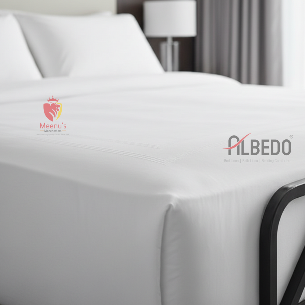 Hotel Mattress Protector - 100% Cotton, 72"x72", White Color | Washable, No Shrinkage, Plain Pattern
