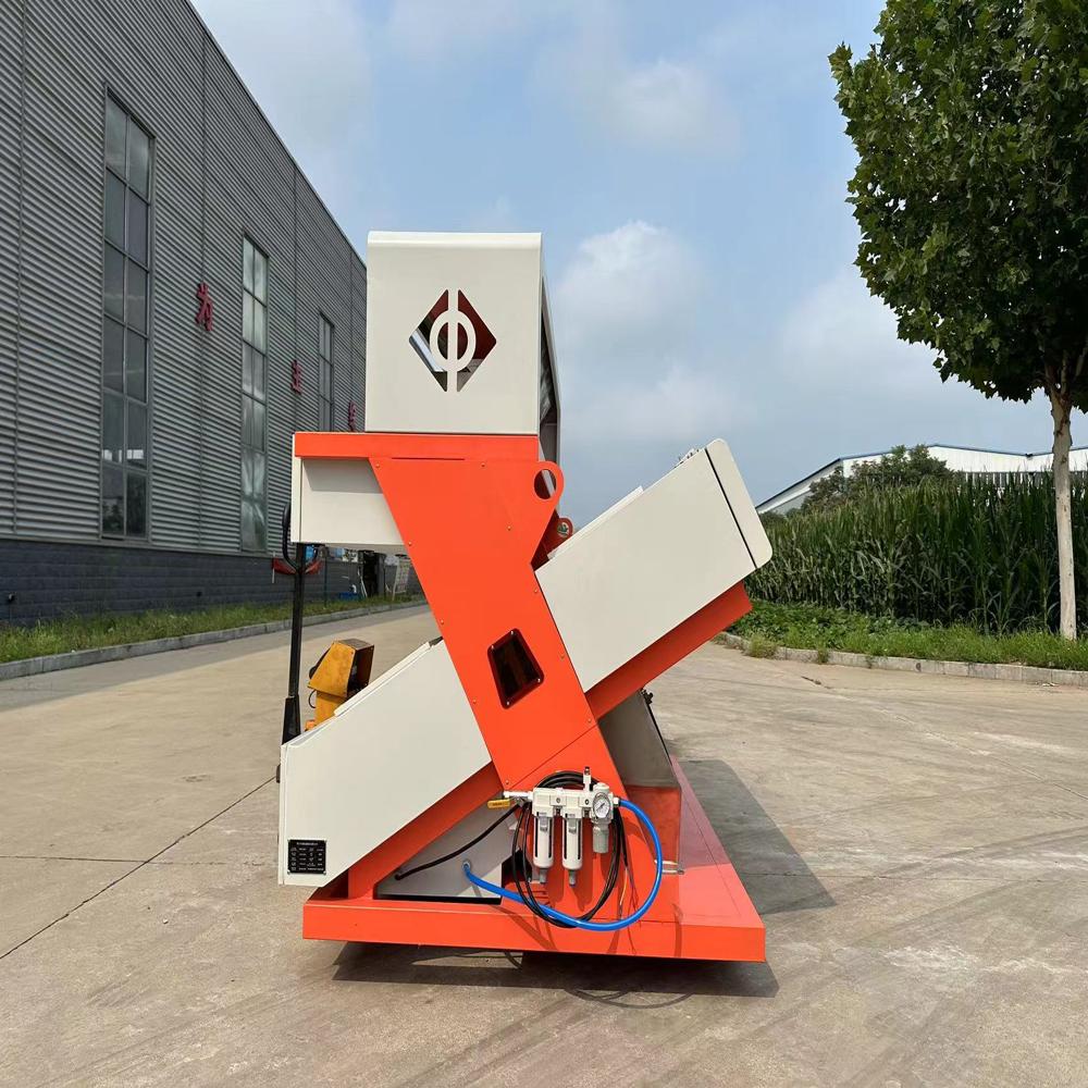 Garlic Optical Sorter Garlic Flakes Color Sorter Plastic Flakes Color Sorting Machine With Complete Air Compressor Set - Automation Grade: 1